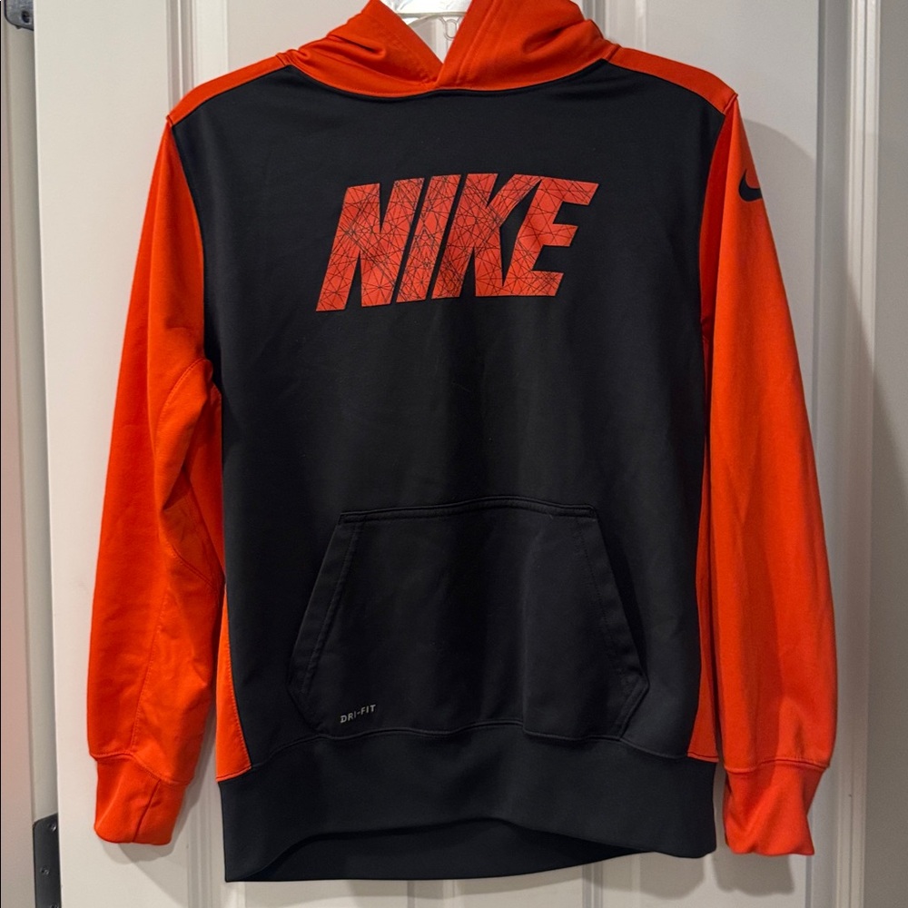 Nike Black and Orange Pullover